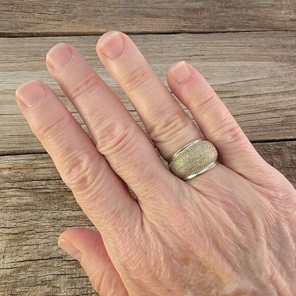 Stardust CZ Domed Sterling Silver Ring - Picture 3 of 10